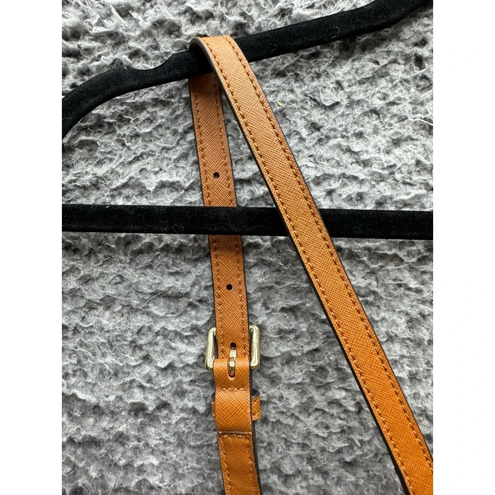 Henri Bendel Leather 57th School & Work Backpack Bag‎ Brown w/ Keychains